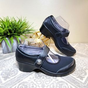 Alegria | 38 Maya Nappa Mary Jane Shoes Stretch Neoprene & Leather